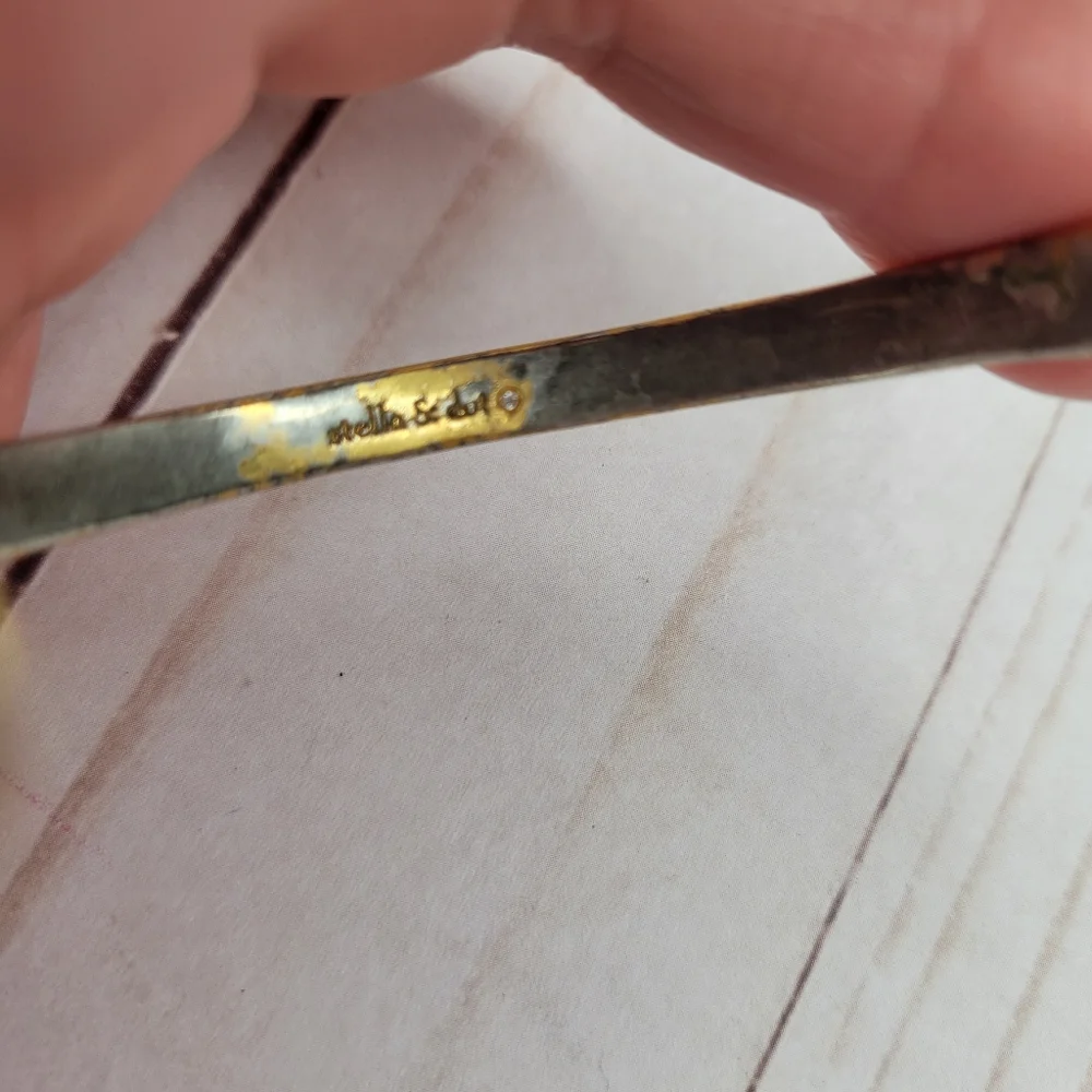 stella & Dot Gold Rhinestone Cuff Bracelet - Picture 4 of 4